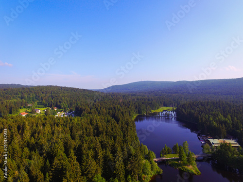 Luftbild Landschaft See Ortschaft Fichtelgebirge © sonne_fleckl