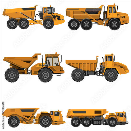 powerful articulated dump truck