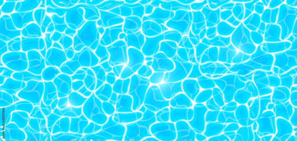 Vetor De Water Pool Texture Bottom Vector Background Ripple And Flow With Waves Summer Blue