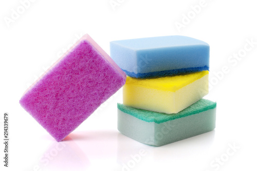 soft sponge isolated on white background