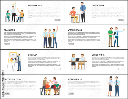 Business Idea Web Collection Vector Illustration