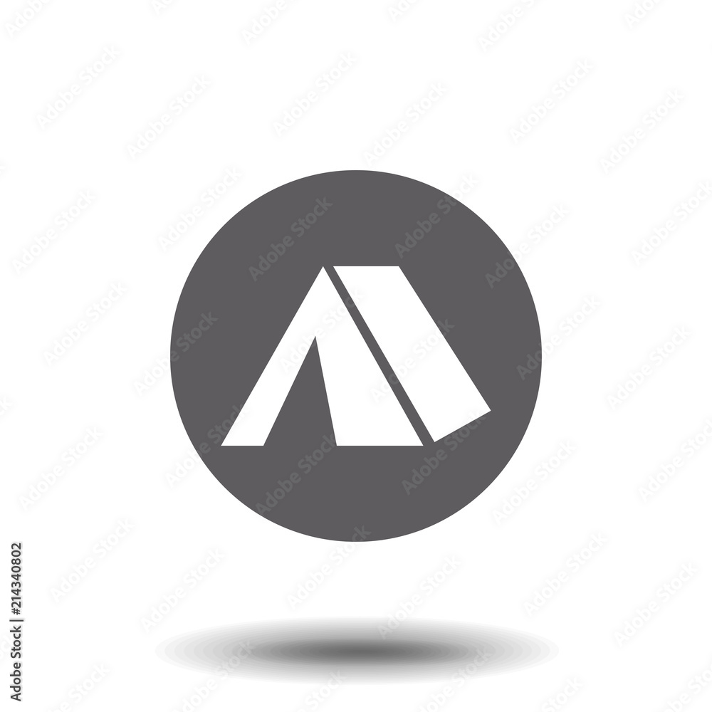 The tent icon. Travel symbol. Flat Vector illustration The tent icon. Travel symbol. Flat Vector illustration