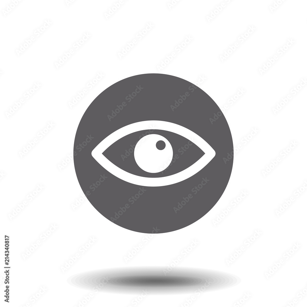 Eye icon. Flat design style.