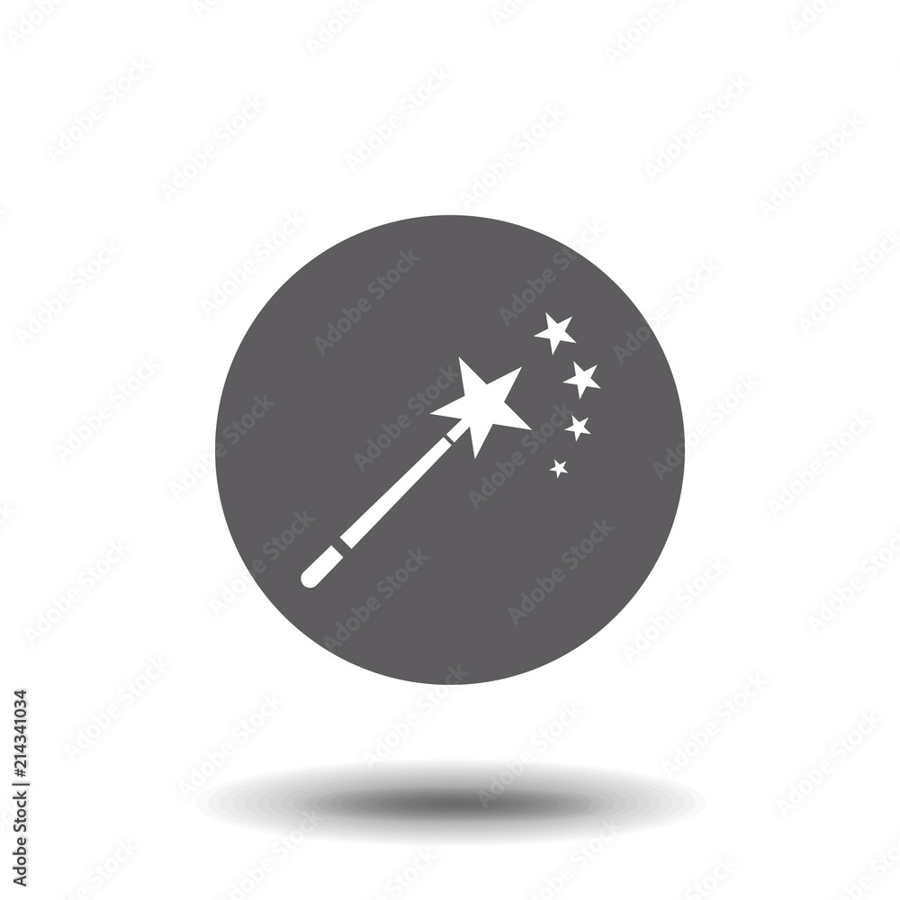 Magic wand isolated on White background. Vector illustration