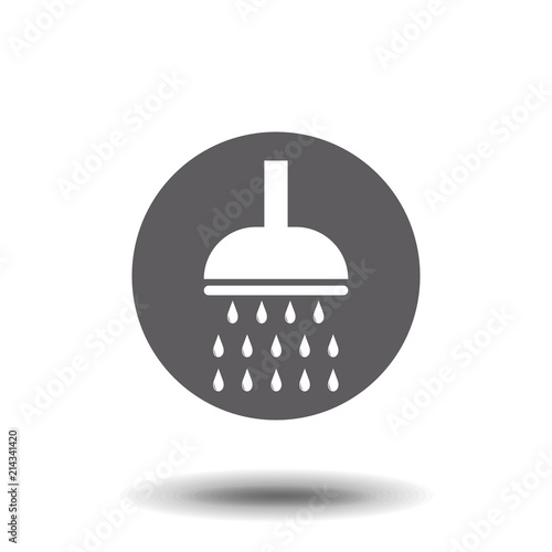 Shower icon in trendy flat style isolated on white background. Shower icon page symbol for your web site design app, UI. Vector illustration.