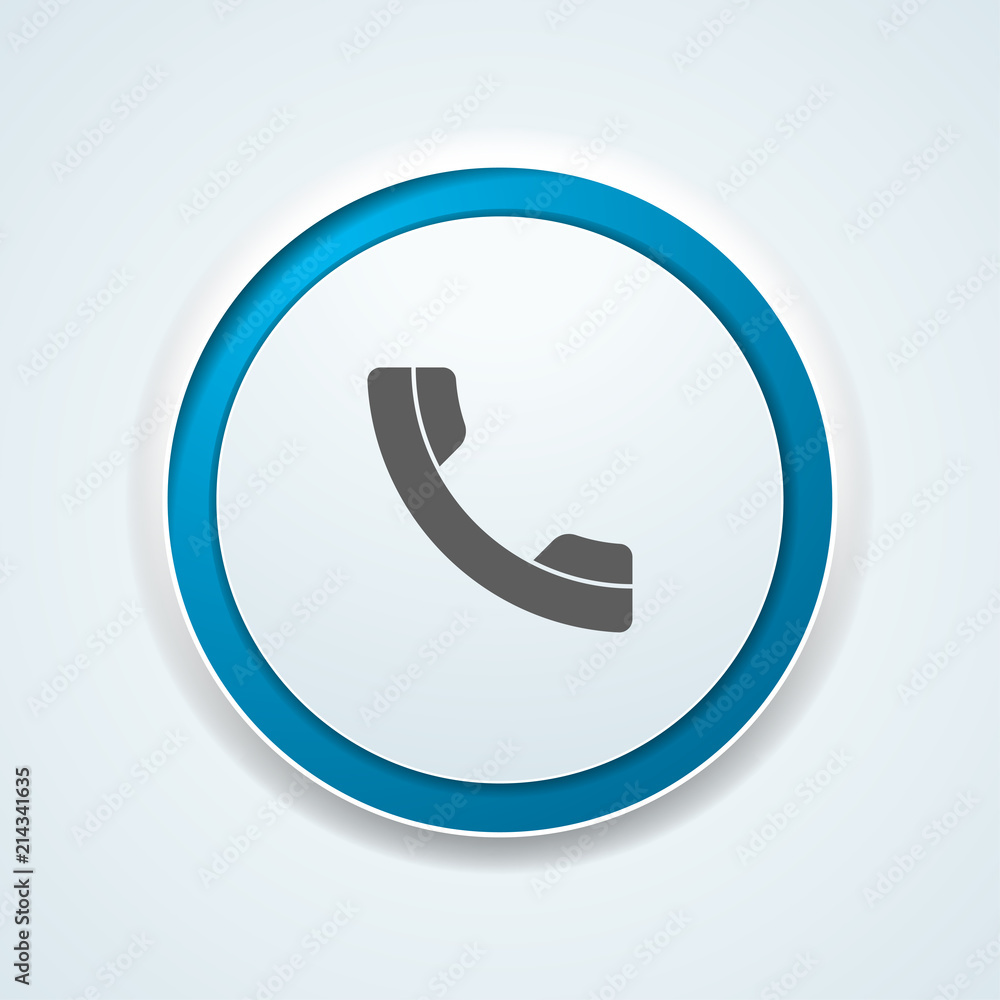 Contact Call Phone button illustration Contact Call Phone button illustration
