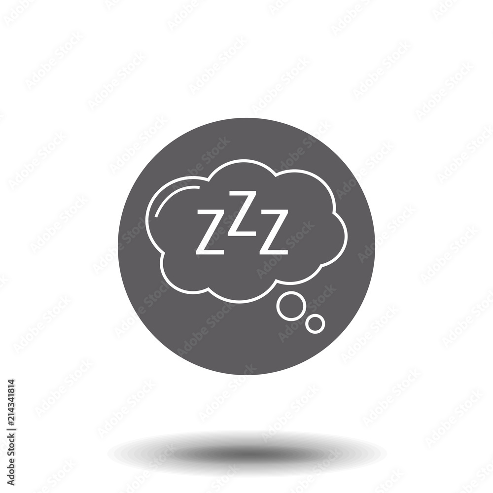Sleep icon comic bubble zzz vector illustration Sleep icon comic bubble zzz vector illustration
