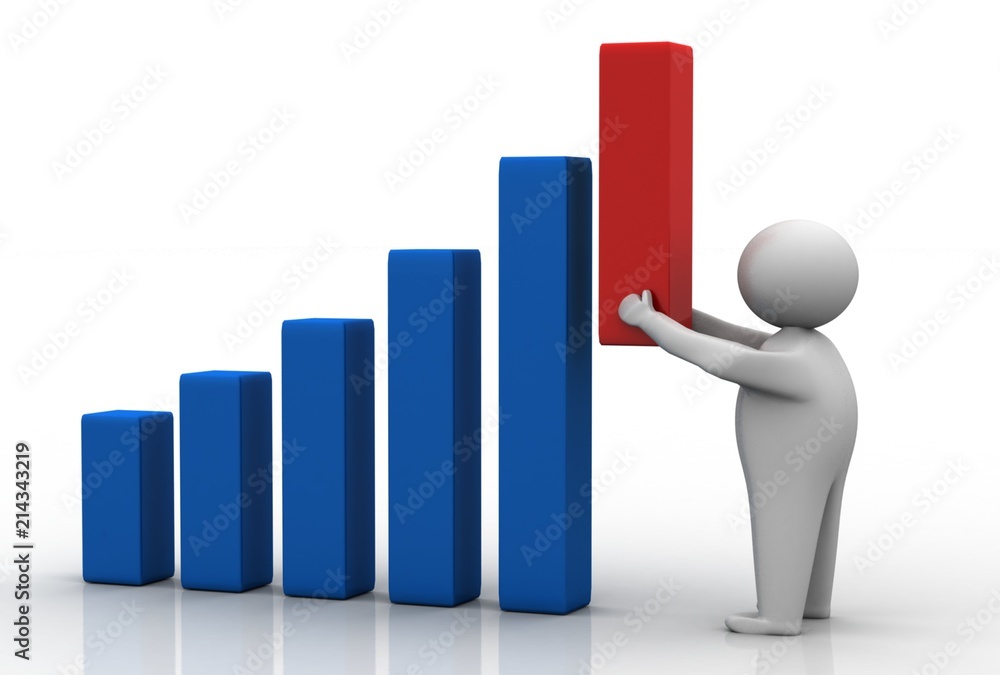 3d rendering Stock market online business concept. business Graph successful business man 3d rendering Stock market online business concept. business Graph successful business man