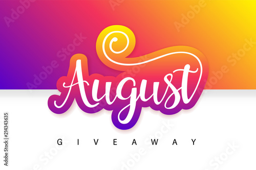 August Giveaway Summer Contest Banner. Enter to Win
