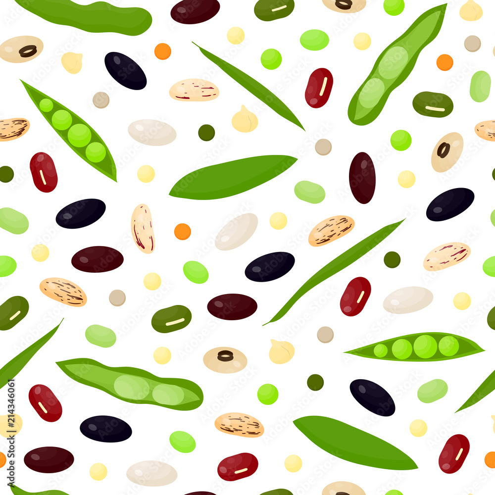 Seamless pattern with beans. Seamless pattern with beans.