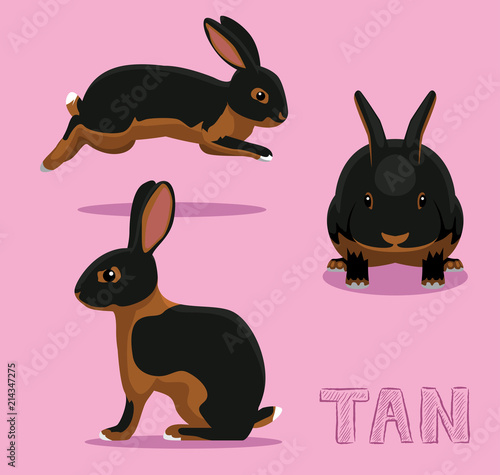 Rabbit Tan Cartoon Vector Illustration