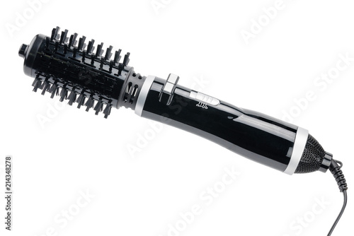 Obraz na plátně Brush hair dryer isolated on the white background
