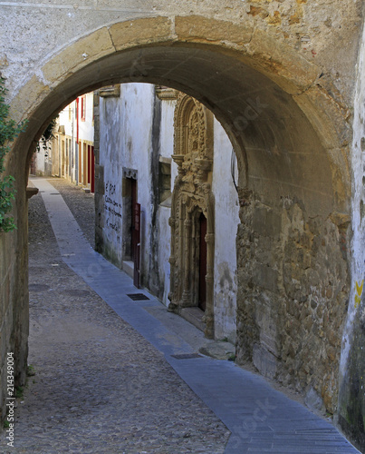 arch gates in hoistorical center of Coimbra