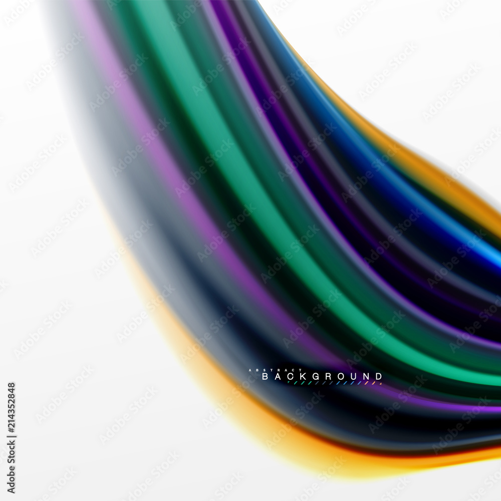 Fluid liquid mixing colors concept on light grey background, curve flow, trendy abstract layout template for business or technology presentation or web brochure cover, wallpaper Fluid liquid mixing colors concept on light grey background, curve flow, trendy abstract layout template for business or technology presentation or web brochure cover, wallpaper