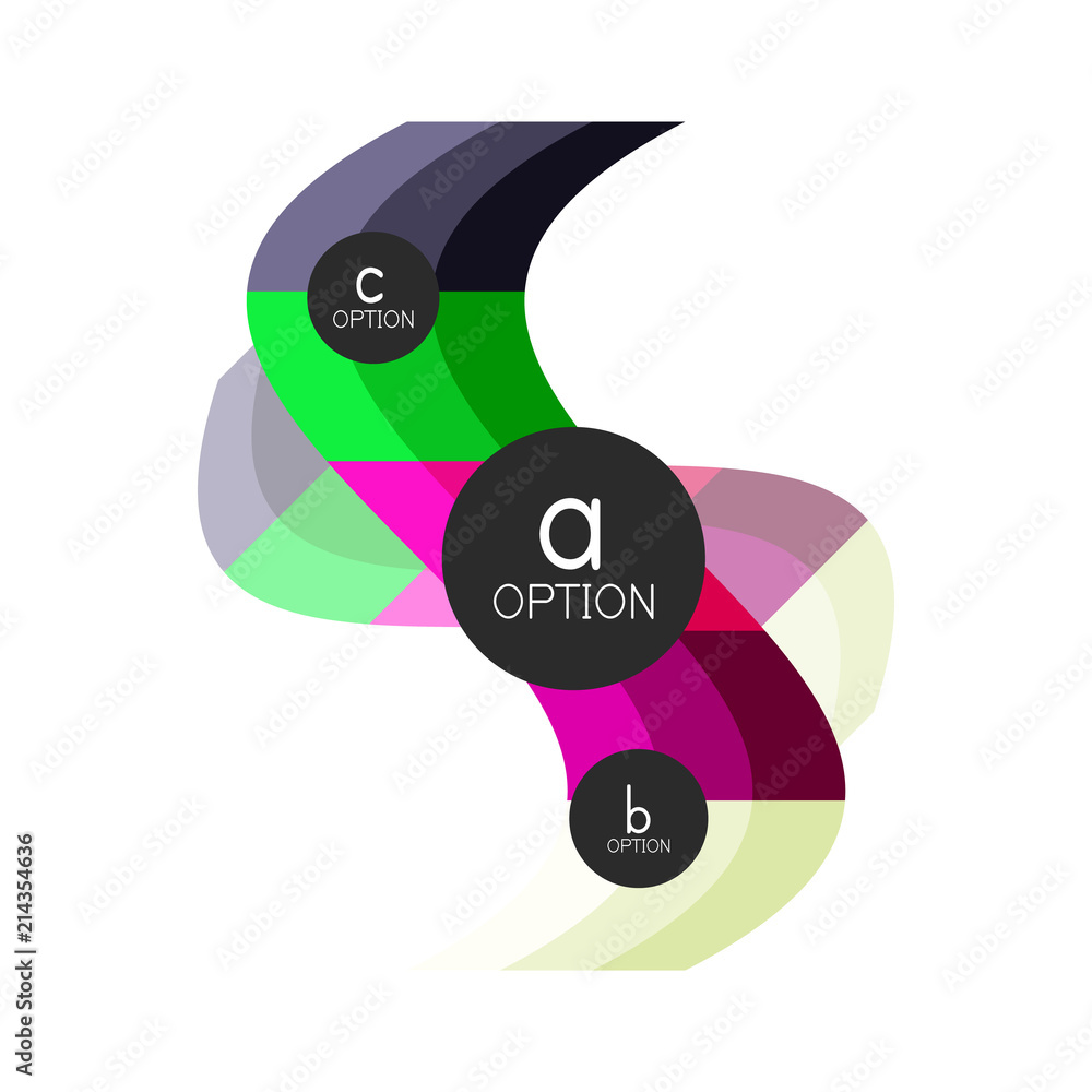 Abstract colorful geometric option infographics design template with sample abc options. Abstract background for business presentation or information banner Abstract colorful geometric option infographics design template with sample abc options. Abstract background for business presentation or information banner