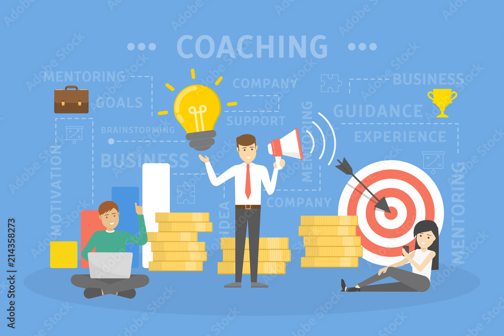 Coaching concept illustration Coaching concept illustration