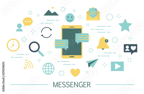 Messenger concept illustration