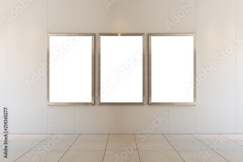 Large blank billboard on a street wall  banners with room to add your own text