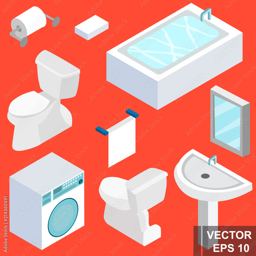 Isometry. Modern room. View from above. Kitchen Isometry. Modern room. View from above. Kitchen