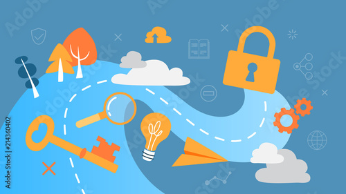 Data privacy concept illustration