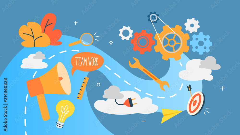 Obraz premium Teamwork concept illustration