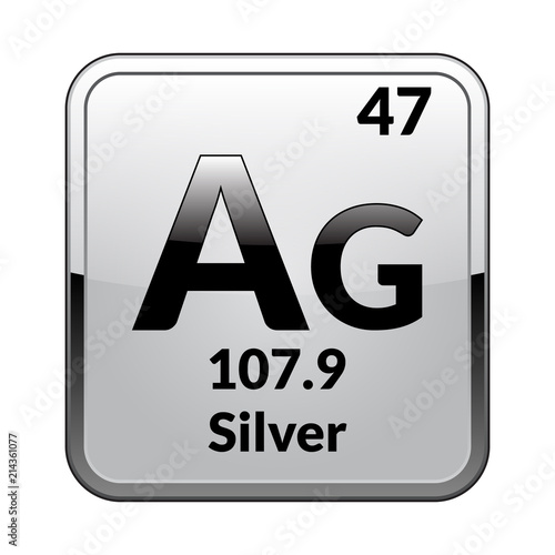 The periodic table element Silver.Vector.