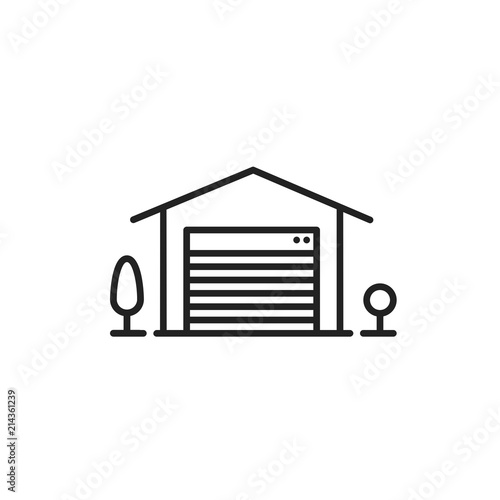 garage line icon