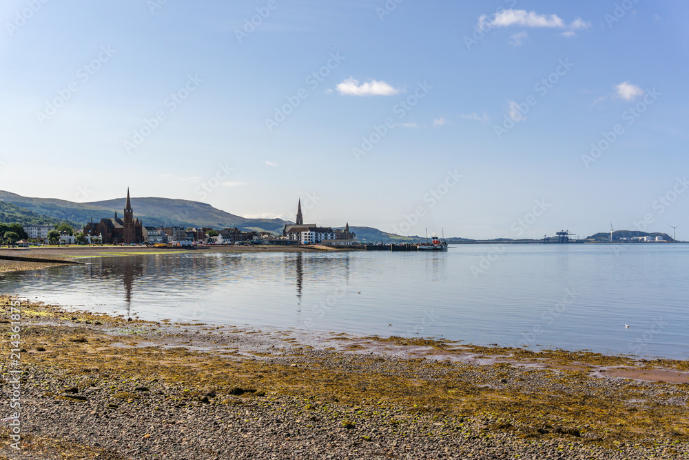 The Town of Largs in Summer Scotland.