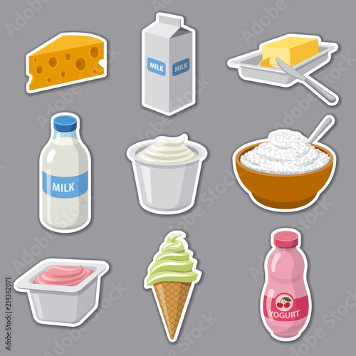 milk products stickers
