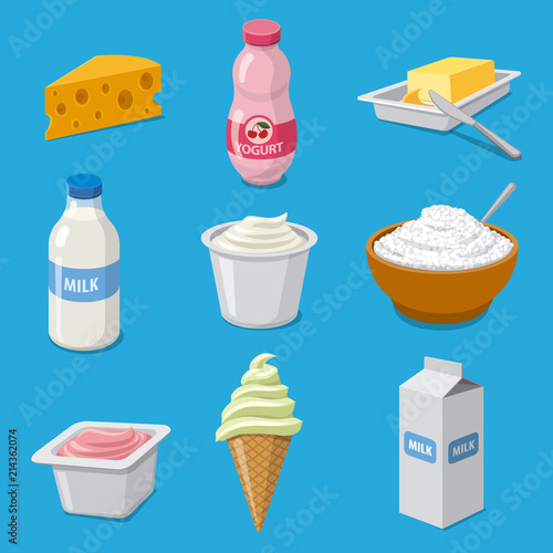 milk products icons