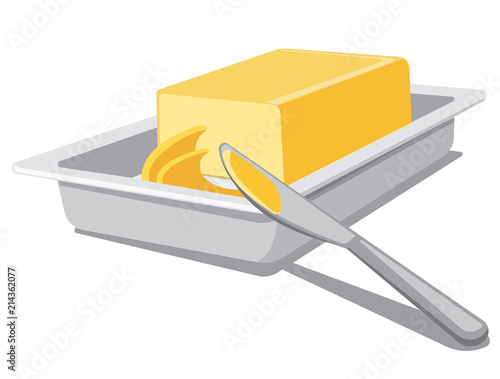 sliced spreading butter