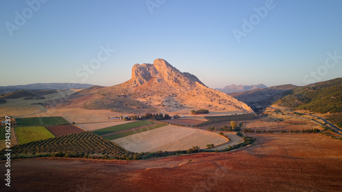 Sunset on the Lovers' Rock, Antequera, Andalusia, Spain photo