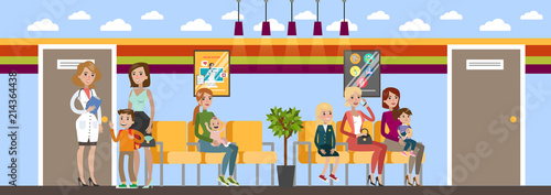 Waiting room in children hospital