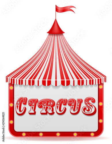 striped red circus tent stock vector illustration