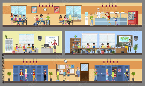 School building interior