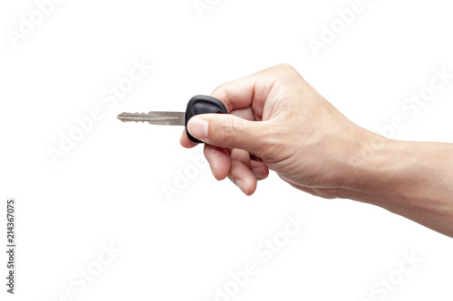  A hand holding a key