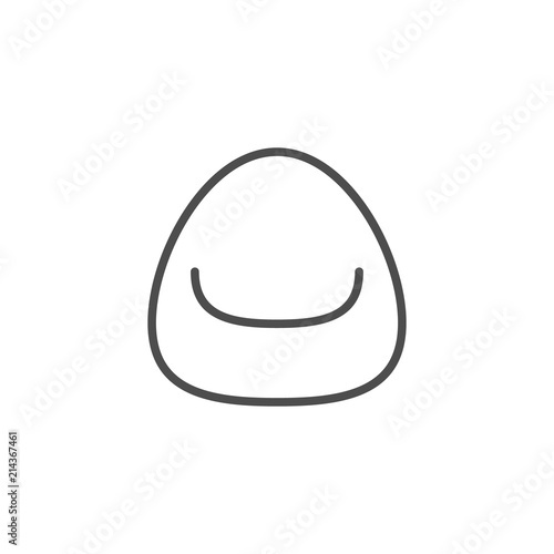 Frameless armchair line icon