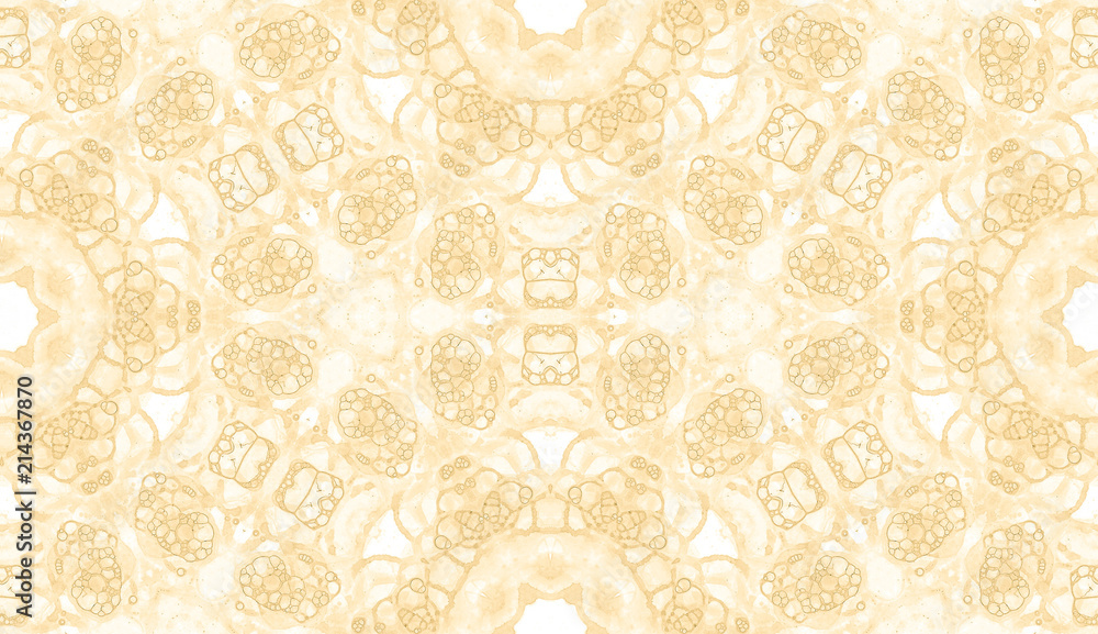 Yellow seamless pattern. Amusing delicate soap bubbles. Lace hand drawn textile ornament. Yellow seamless pattern. Amusing delicate soap bubbles. Lace hand drawn textile ornament.