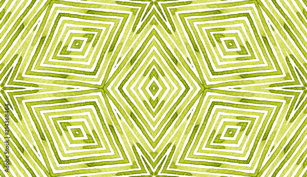 Green Geometric Watercolor. Amazing Seamless Pattern. Hand Drawn Stripes. Brush Texture. Fantastic Chevron Ornament. Green Geometric Watercolor. Amazing Seamless Pattern. Hand Drawn Stripes. Brush Texture. Fantastic Chevron Ornament.
