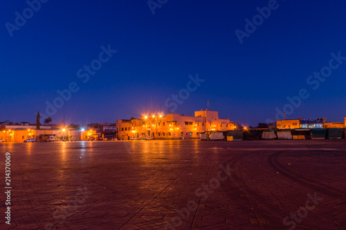 Jemaa el-Fnaa square in the night.
