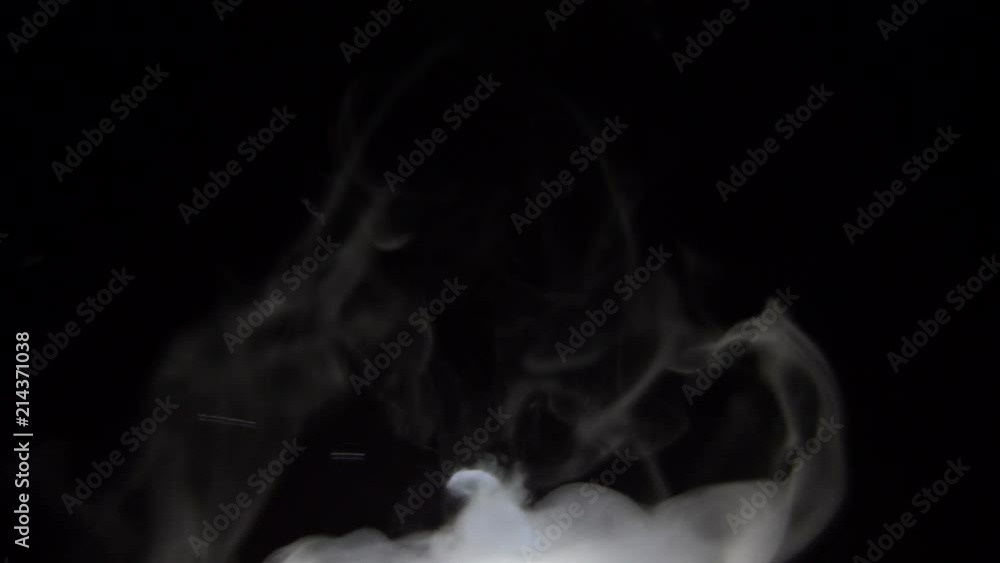 BUBBLING MIST WITH NEGATIVE SPACE ABOVE. SLOW MOTION. BUBBLING MIST WITH NEGATIVE SPACE ABOVE. SLOW MOTION.