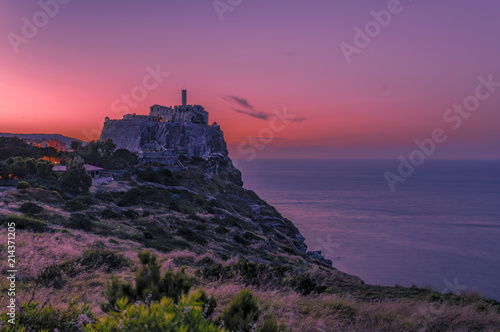 The Fortress in Capraia Island ant the sunset