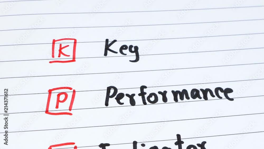 Motion video of handwriting KPI (Key Performance Indicator) on white notebook with wood background (Business concept) Motion video of handwriting KPI (Key Performance Indicator) on white notebook with wood background (Business concept)