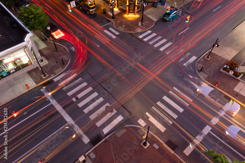 Lancaster intersection at sunset photo