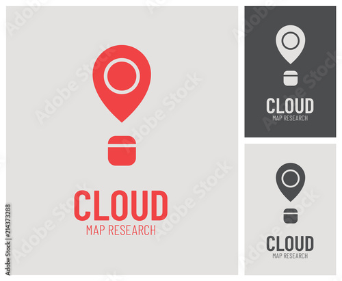 logo pour géolocalisation sur carte, recherche géographique sur mappemonde 

