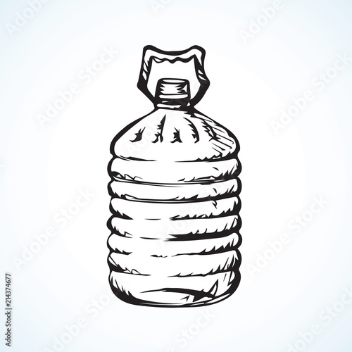 Bottle of water. Vector drawing