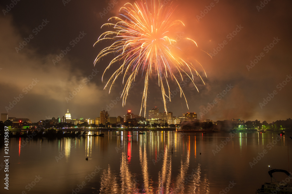 Fireworks over harrisburg PA