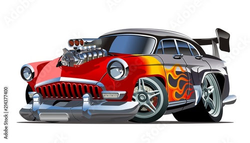 Cartoon retro hot rod