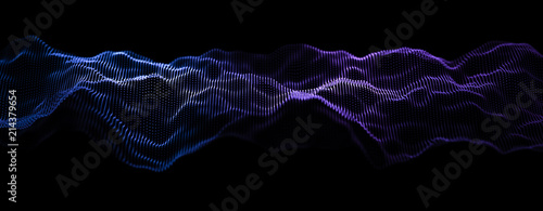 Music abstract background. Equalizer for music, showing sound waves with musical waves, background equalizer. 3d rendering.