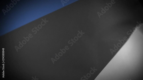 Flag of Estonia - Photo realistic close up of waving flag. Extreme depth of field. 3d Render.